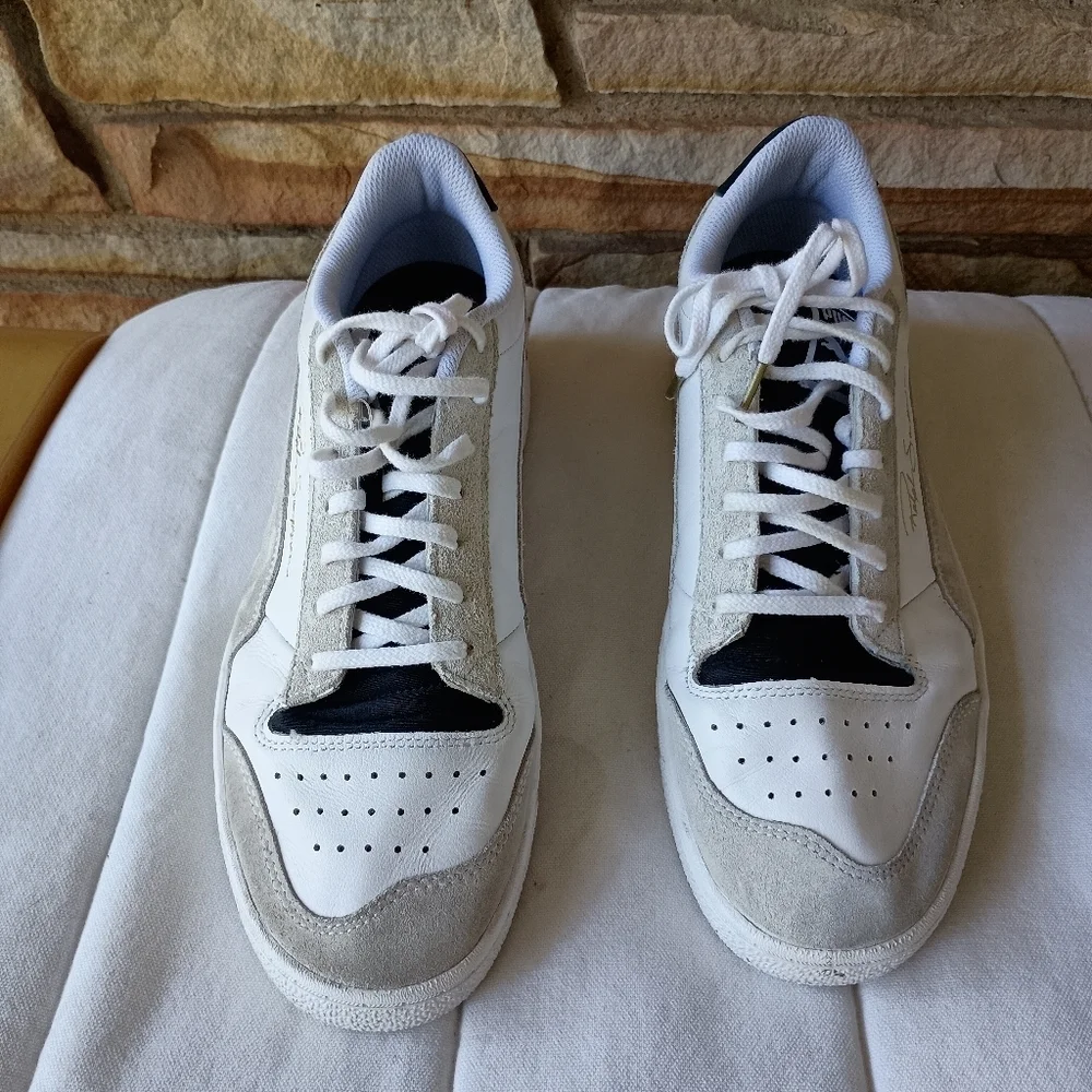 Puma Ralph Sampson Lo WH Mens White Basketball Sneakers Shoes_11